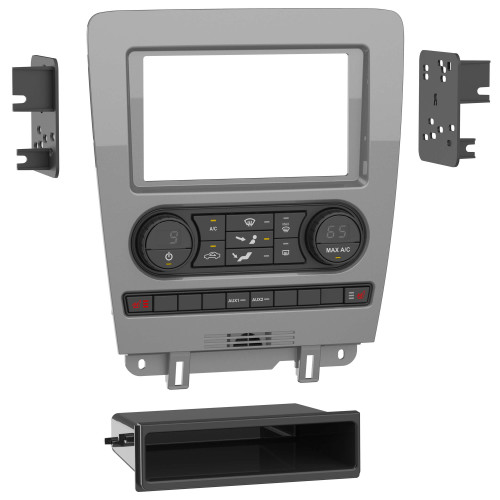 Metra 99-5853CH Single-DIN or Double-DIN Dash Kit — Ford Mustang 2010-2014 — Charcoal with Matte Black Center