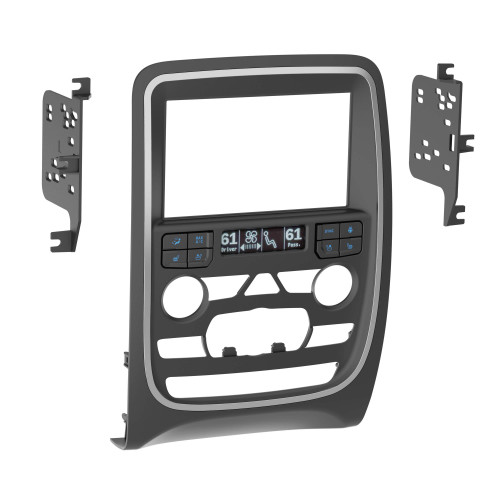 Metra 95-6559B Single-DIN or Double-DIN Dash Kit — Dodge Durango 2014-2020 — Matte Black with Chrome Accents