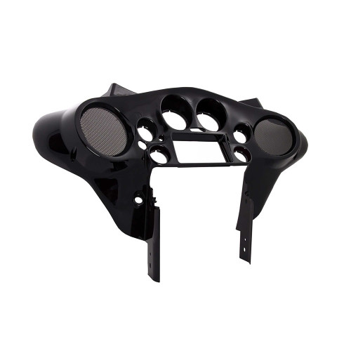 Metra 95-HDIF Double-DIN Dash Kit — Harley-Davidson FLH (Batwing Fairing) 1998-2013 — High-Gloss Black