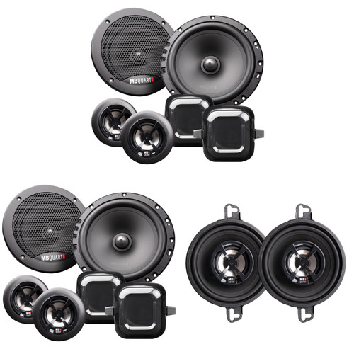 MB Quart Discus DS2-216 6.5 Inch Component Speakers with DK2-108 3.5 Inch Coax Speakers