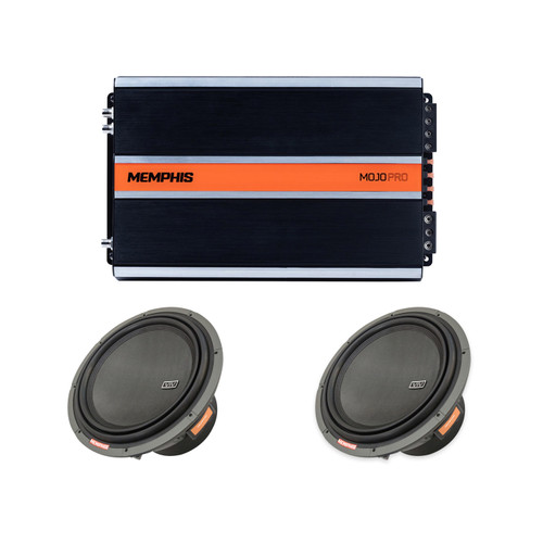Memphis Audio VIV1212 Dual 12" Subwoofers, MJP2000.1 Amp