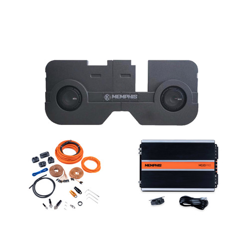 Memphis Audio MJMERAM8D1V3 Ram Dual 8" Loaded Sub Box, 1500W Amp & 0GA Kit