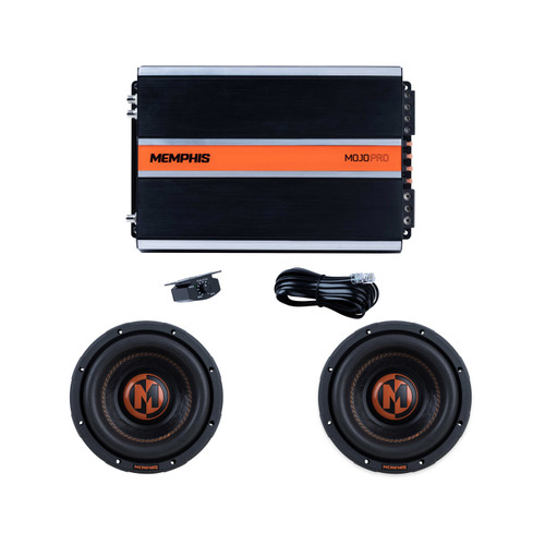 Memphis Audio MJP844 Dual 8" Subwoofers, MJP1500.1 Amp