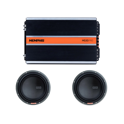 Memphis Audio VIV1012 Dual 10" Subwoofers, MJP2000.1 Amp