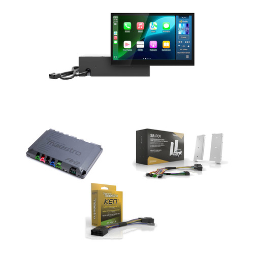 Kenwood DAX800XR Refurbished Direct Replacement Solution- Factory Fit 8" High resolution screen and modular box/brain with Install Kit, Advanced Adaptors, & Harnesses compatible with 17-19 Superduty