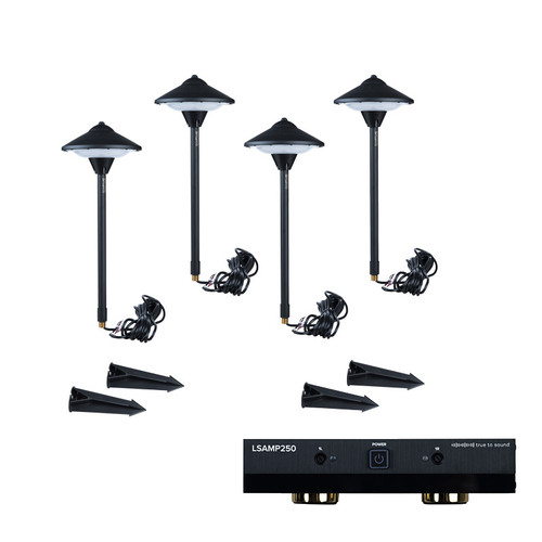 SixFive LSSPKR4BAMPASSY 4 Pack Landscape Speaker Light, Black Finish