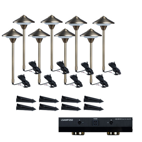 SixFive LSSPKR8AMPASSY 4 Pack Landscape Speaker Light, Bronze Finish