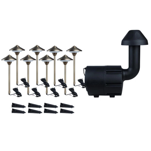 SixFive LSKIT8 8 Pack Landscape Speaker Light and Subwoofer Kit, Bronze