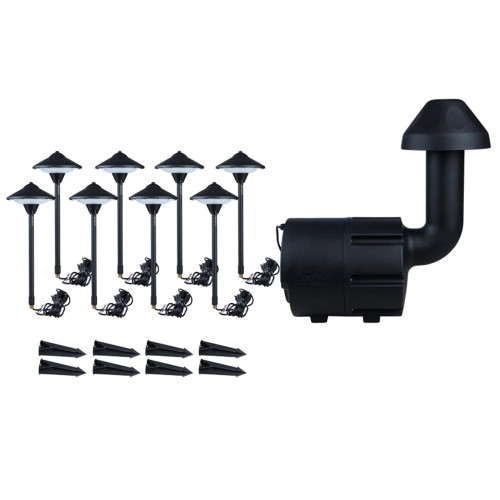 SixFive LSKIT8B 8 Pack Landscape Speaker Light, Black Finish