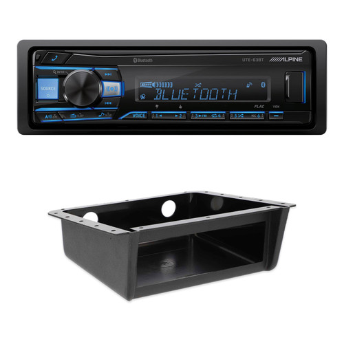 Alpine UTE-63BT Bluetooth Car Stereo with Metra Under-Dash Mount Bundle