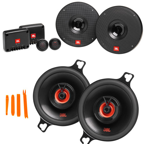 JBL 1 pair of CLUB-602CAM 6.5" Component Speakers and 1 pair of CLUB-322FAM 3.5" Coax Speakers