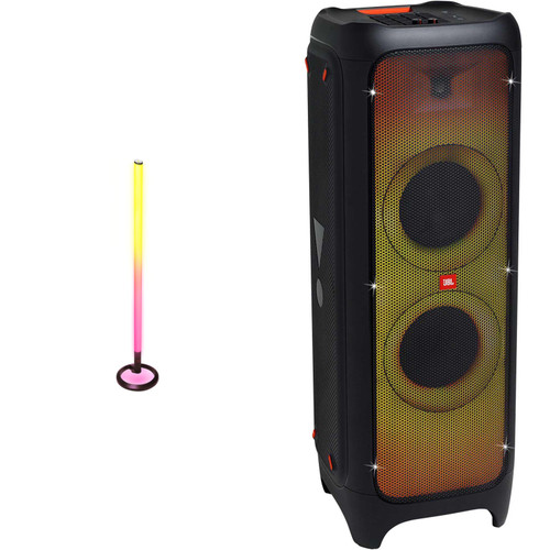 JBL PartyBox 1000 Black with JBL PartyLight Stick Wireless Party Light