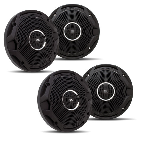 JBL MS65010BK OEM Replacement Speakers - 2 Pair of Marine 6.5 Inch DUAL CONE Speakers - 2 Pair Black