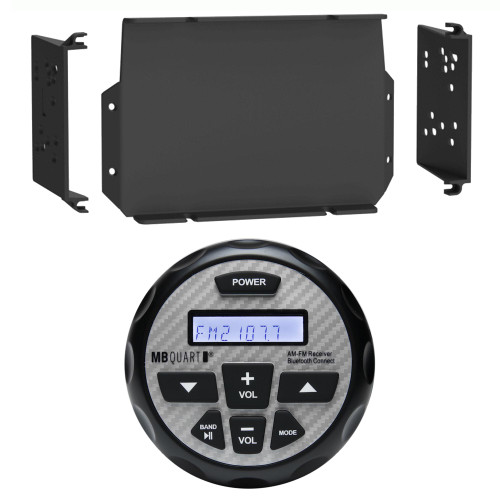 MB Quart GMR-2.5 Waterproof Marine Radio with MPS-GEN02 16-20 Polaris General Dash Kit