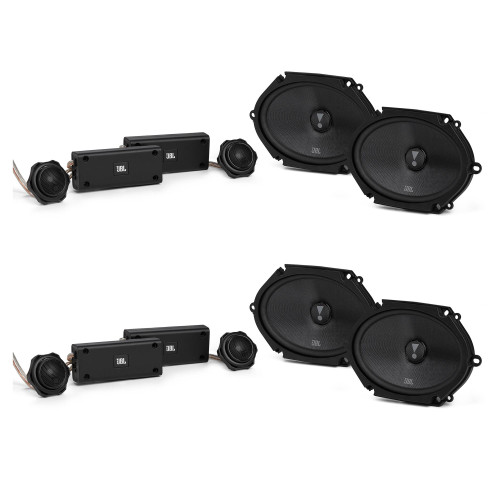 JBL - Two Pairs of STADIUM862CF 6" x 8" Step-up Car Audio Component Speaker Systems NO GRILL