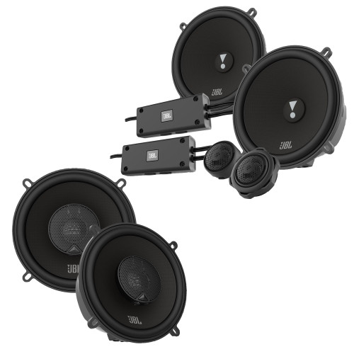 JBL - STADIUM52F 5 1/4" Coax Car Audio Speakers (Pair) w/ STADIUM962M 6" x 9" 3-Way Coax Car Audio Speakers (Pair)