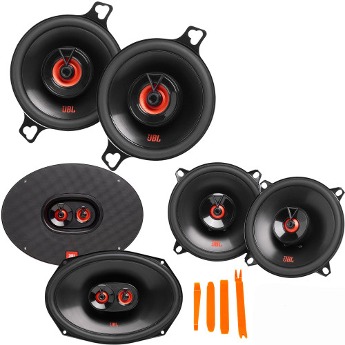 JBL Compatible With Dodge Ram 94-09, A pair of CLUB-9632AM 6x9" Three Way Speakers, A pair of CLUB-522FAM 5.25" Coax Speakers & A Pair of CLUB-322FAM 3.5" Coax
