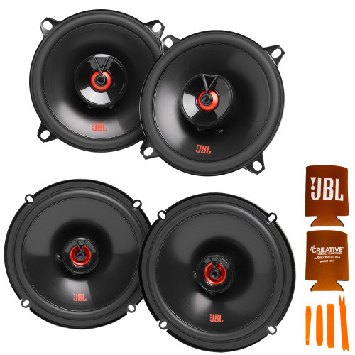 JBL 1 Pair of CLUB-620FAM 6.5" Shallow Coax Speakers (No Grill) and 1 Pair of CLUB-522FAM 5.25" Coax Speakers