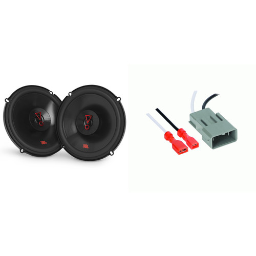 JBL Speakers 6.5 inch for Honda Civic 2002-2020 Upgrade Kit - 2 Pack of STAGE Series with Harness, Coaxial 6 1/2 Car Audio Front Door or Rear Deck Speaker, Stage3627FAM
