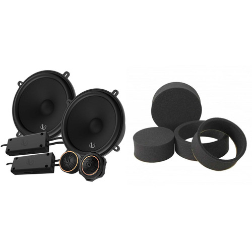 Infinity KAPPA503CF 5-1/4" (133mm) Two-Way Component Speaker System with 1 Pair RKFR5 Roadkill Fast Rings 5" & 5.25"