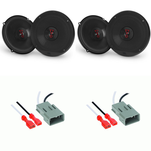 JBL Speakers 6.5 inch for Honda Civic 2002-2020 Upgrade Kit - 4 Pack of STAGE Series with Harness, Coaxial 6 Car Audio Front Door and Rear Deck Speaker, Stage3627AM