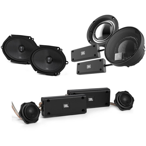 JBL - STADIUM862CF 6x8" 2-Way Car Audio Component Speakers (Pair) w/ STADIUM22S 2 1/2" Midrange Upgrade System (Pair)