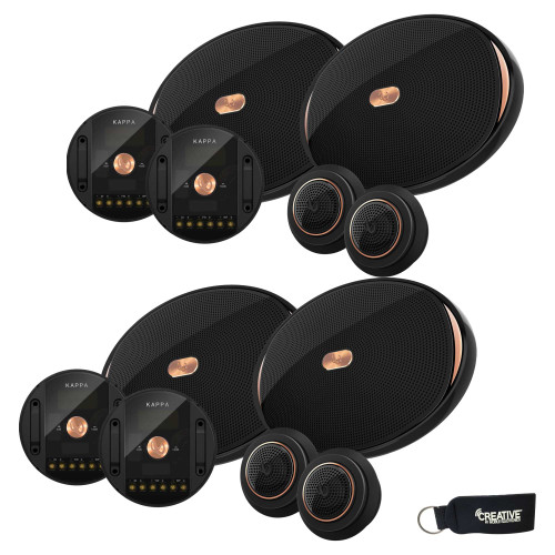 Infinity - Two Pairs Of KAPPA-90CSX KAPPA 6x9 Inch Two-Way Car Audio Component Speakers With Crossovers