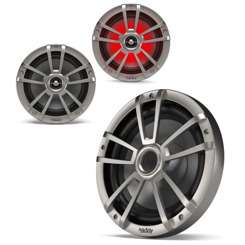 Infinity - A Pair of 622MLT Marine 6.5 Inch LED Coaxial Speakers & A 1022MLT 10" Marine LED Subwoofer - Titanium