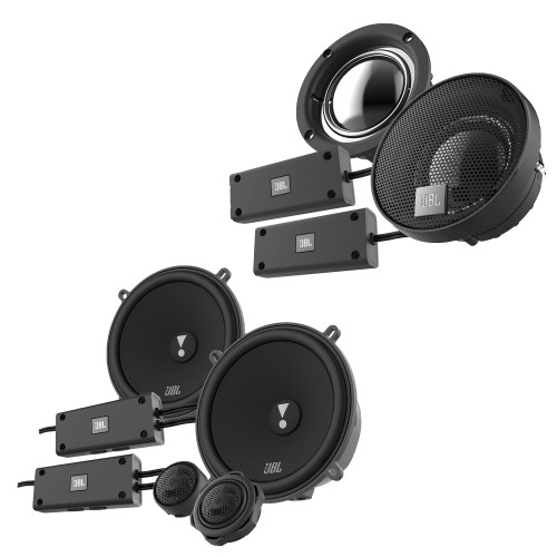 JBL - STADIUM52CF 5 1/4" 2-Way Car Audio Component Speakers (Pair) w/ STADIUM22S 2 1/2" Midrange Upgrade System (Pair)