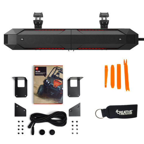 JBL UB4100BLK Marine Amplified Soundbar For UTVs & Boats - Includes JBL SK300 Separation Kit