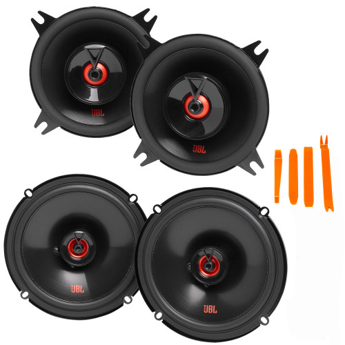 JBL 1 Pair of CLUB-620FAM 6.5" Shallow Coax Speakers (No Grill) and 1 Pair of CLUB-422FAM 4" Coax Speakers