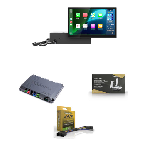 Kenwood DAX800XR Refurbished Direct Replacement Solution- Factory Fit 8" High resolution screen and modular box/brain with Install Kit, Advanced Adaptors, & Harnesses compatible with 19 Sierra Classic