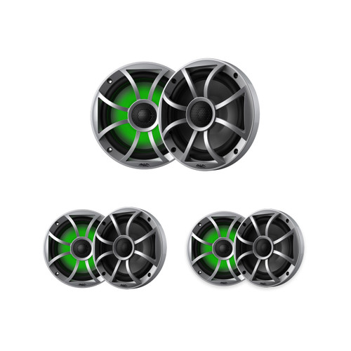 Wet Sounds RECON 6 RGB Silver 6.5in Marine Speakers 6 Pack Open Box