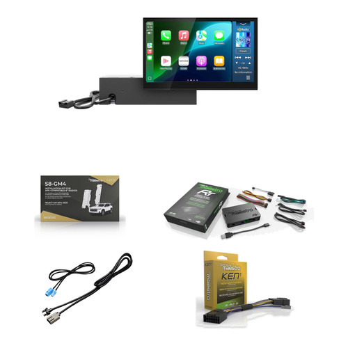 Kenwood DAX800XR Refurbished Direct Replacement Solution- Factory Fit 8" High resolution screen and modular box/brain with Install Kit, Basic Adaptors, & Harnesses compatible with 20-23 Acadia