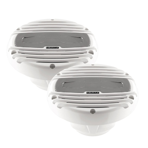 Hertz HMX-65-LD 6.5" 4-Ohm Marine Coaxial Speakers - RGB LED Lights & White Grilles (Pair) - Used Good