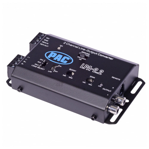 PAC LPA-2.2 2 Channel Active Line Output Converter With Auto Turn-on, Low-Pass Crossover & Bass Boost - Used, Open Box