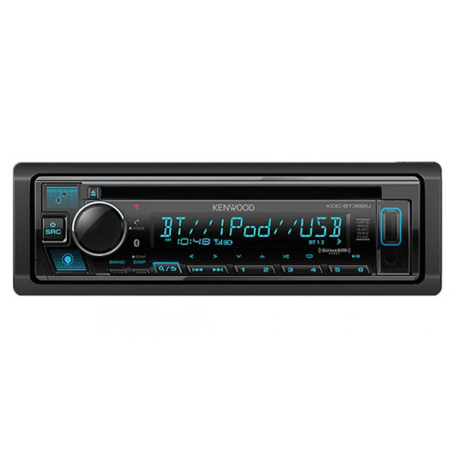 Kenwood REFURBISHED KDC-BT382U CD Receiver with Bluetooth, Compatible with Alexa, Front USB & Aux and SiriusXM Ready
