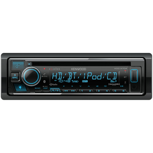 Kenwood Refurbished KDC-X704 Bluetooth HD radio Dual rear USB single DIN CD receiver