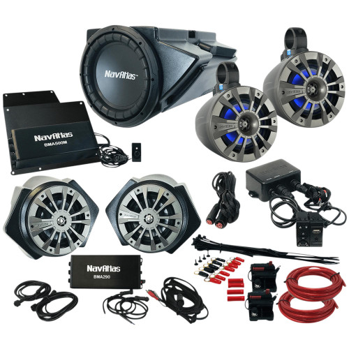 NavAtlas RZR4ZONE4 - 2 Seat Polaris RZR 2016-2021 Universal Audio Package