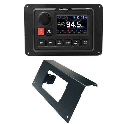 NavAtlas RZR1ZONE1 - NA30C 3" Source Unit with AM/FM/WB & Bluetooth + Dash Kit Compatible With 2016-2020 Polaris RZR Turbo (Non S)
