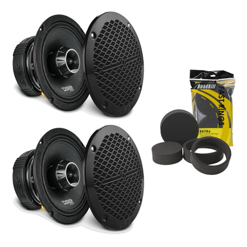 DS18 2x PRO-ZT6 6.5in Speakers + Stinger RKFR6 Fast Rings