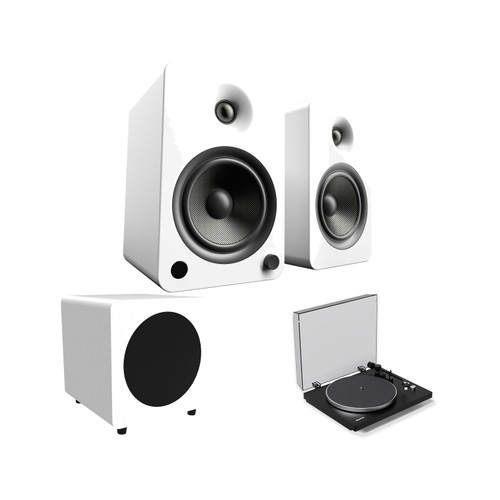 Kanto OBI3G2VMB Bluetooth Turntable + Kanto Yu6mw Powered Bookshelf + Kanto Sub