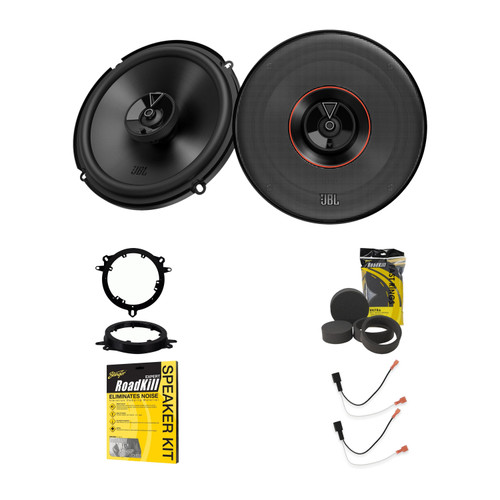 2016-2023 Toyota Tacoma Double Cab rear doors JBL Club CLUB-64 Single pair with Metra Install Parts + Stinger Fast Rings + RoadKill Kit