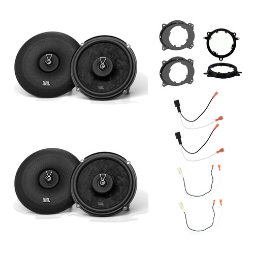 2016-2023 Toyota Tacoma Double Cab Front + rear pairs JBL Stage 3 Gen 2 Speaker Bundle STAGE368F + STAGE368F w/ 82-8147 + 72-8104 + 82-8148 + 72-8109