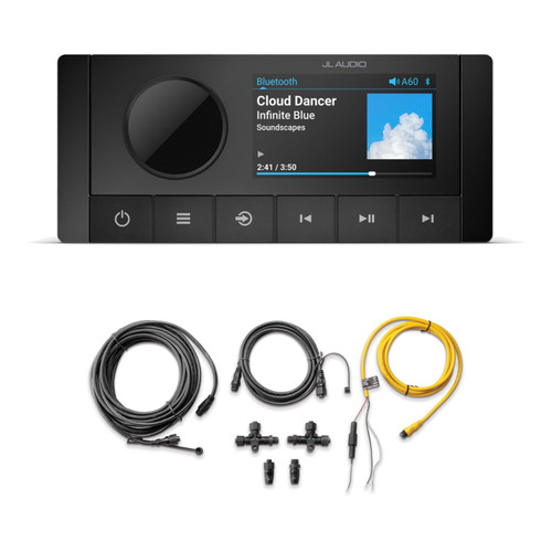 JL Audio A60 4-Zone Marine Stereo with Garmin 010-11442-00 NMEA 2000 Backbone Starter Kit