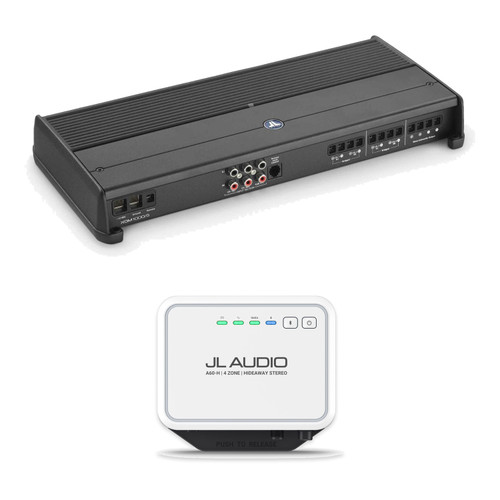 JL Audio A60-H Hideaway 4-Zone Marine Stereo & XDM1000/5 5-Channel Amplifier Bundle