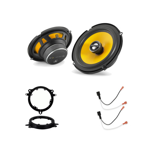 JL Audio C1 Speaker Bundle Tacoma 2016-2023 Toyota Tacoma Double Cab Rear pair C1-650x w/ 82-8148 + 72-8109