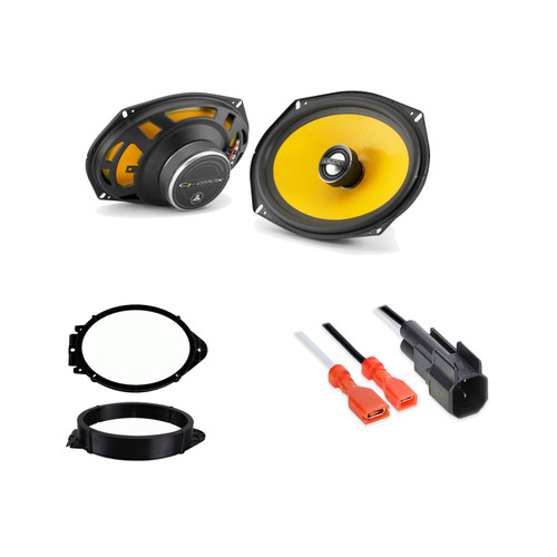JL Audio C1 Speaker Bundle Silverado 1500 2019-2021; Sierra 1500 2019-2021 Chevrolet Silverado 1500 / GMC Sierra 1500 Crew Cab Front pair C1-690x w/ 82-3004 + 72-4572