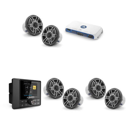 JL Audio MM50 & MV600/6i w/ (3) M6-880X-S-Gmti, Gunmetal & Titanium Sport Grille Speakers