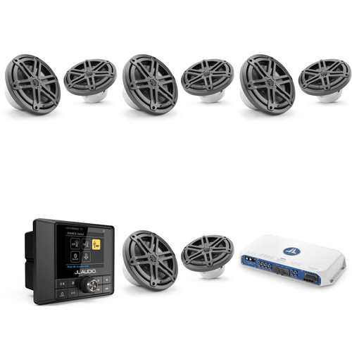 JL Audio MM50 & MV800/8i w/ (4) M3-770X-S-Gm 7.7 Sport Grill Gunmetal Speakers